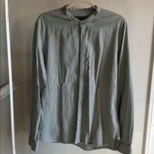 John Varvatos Gray Striped Shirt